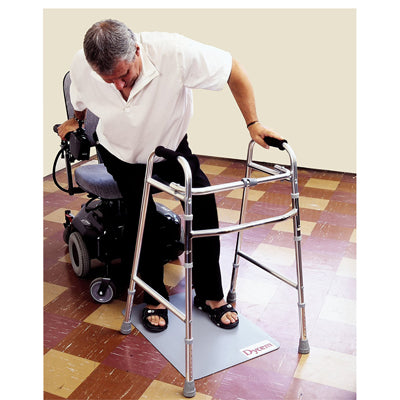Dycem Non-Slip Safety Floor Mat, 18" x 24", Blue — for Exercise and Therapy Floor Work