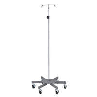 Clinton 2-Hook Infusion Pump Stand, 6-Leg — for Medical Equipment in Clinical and Institutional Care