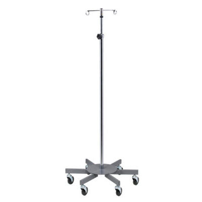 Clinton 2-Hook Infusion Pump Stand, 6-Leg — for Medical Equipment in Clinical and Institutional Care