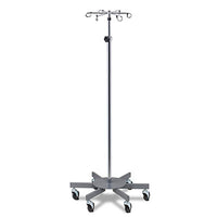 Clinton 6-Hook Infusion Pump Stand, 6-Leg — for Medical Equipment in Clinical and Institutional Care
