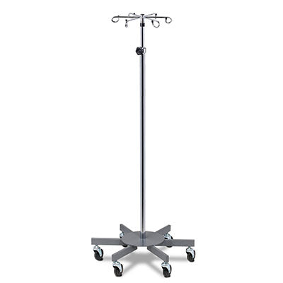 Clinton 6-Hook Infusion Pump Stand, 6-Leg — for Medical Equipment in Clinical and Institutional Care