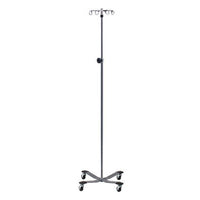 Clinton 4-Hook IV Pole, Heavy Base — for Medical Equipment in Clinical and Institutional Care