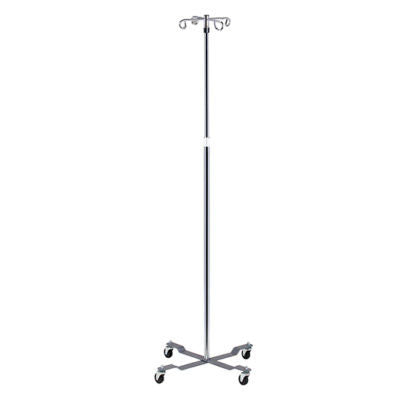 Clinton Economy 4-Hook IV Pole, 4-Leg — for Medical Equipment in Clinical and Institutional Care