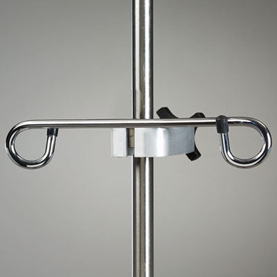 Clinton IV Pole Accessory, Single Ram's Horn Accessory Hook — for Medical Equipment in Clinical and Institutional Care