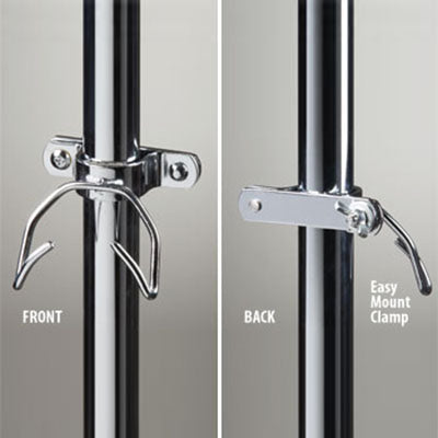 Clinton IV Pole Accessory, Drainage Bag Hooks(Fits 1.5" Poles) — for Medical Equipment in Clinical and Institutional Care