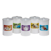 Clinton Labeled Animal Pals, Opaque Plastic, Sundry Jars — for Accessories in Clinical and Institutional Care