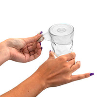 StayPut non-slip grip-n-sip lid, clear, set of 10 (5 small, 5 large) — for StayPut Non-Slip in Clinical and Institutional Care