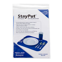 StayPut non-slip placemat, rectangular pad, 10'' x 14'', blue — for Exercise and Therapy Floor Work