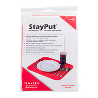 StayPut non-slip placemat, rectangular pad, 10'' x 14'', blue — for Exercise and Therapy Floor Work