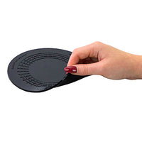 StayPut non-slip placemat, circular pad, 5.5'', black — for Exercise and Therapy Floor Work