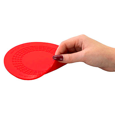 StayPut non-slip placemat, circular pad, 5.5'', red — for Exercise and Therapy Floor Work