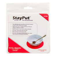 StayPut non-slip placemat, circular pad, 5.5'', red — for Exercise and Therapy Floor Work