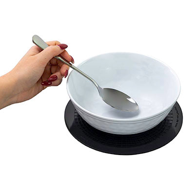 StayPut non-slip placemat, circular pad, 7.5'', black — for Exercise and Therapy Floor Work