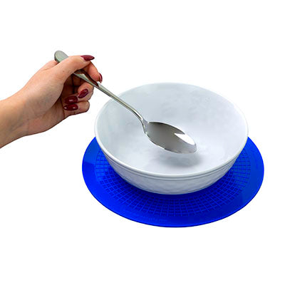 StayPut non-slip placemat, circular pad, 8.5'', blue — for Exercise and Therapy Floor Work