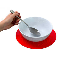 StayPut non-slip placemat, circular pad, 8.5'', red — for Exercise and Therapy Floor Work