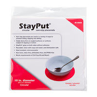 StayPut non-slip placemat, circular pad, 10'' — for Exercise and Therapy Floor Work