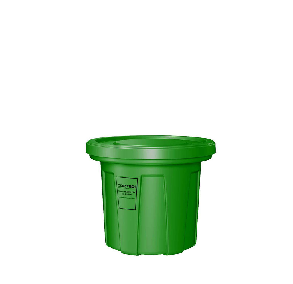 Cortech Cobra Can Food-Grade Waste Receptacle with Lid | Virtually Indestructible Polyethylene Intensive-Use Waste Container