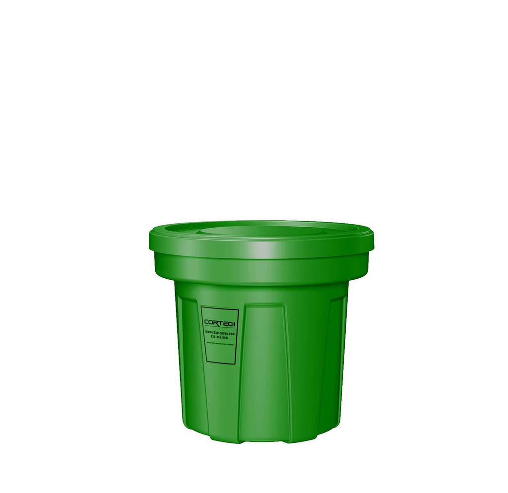 Cortech Cobra Can Food-Grade Waste Receptacle with Lid | Virtually Indestructible Polyethylene Intensive-Use Waste Container
