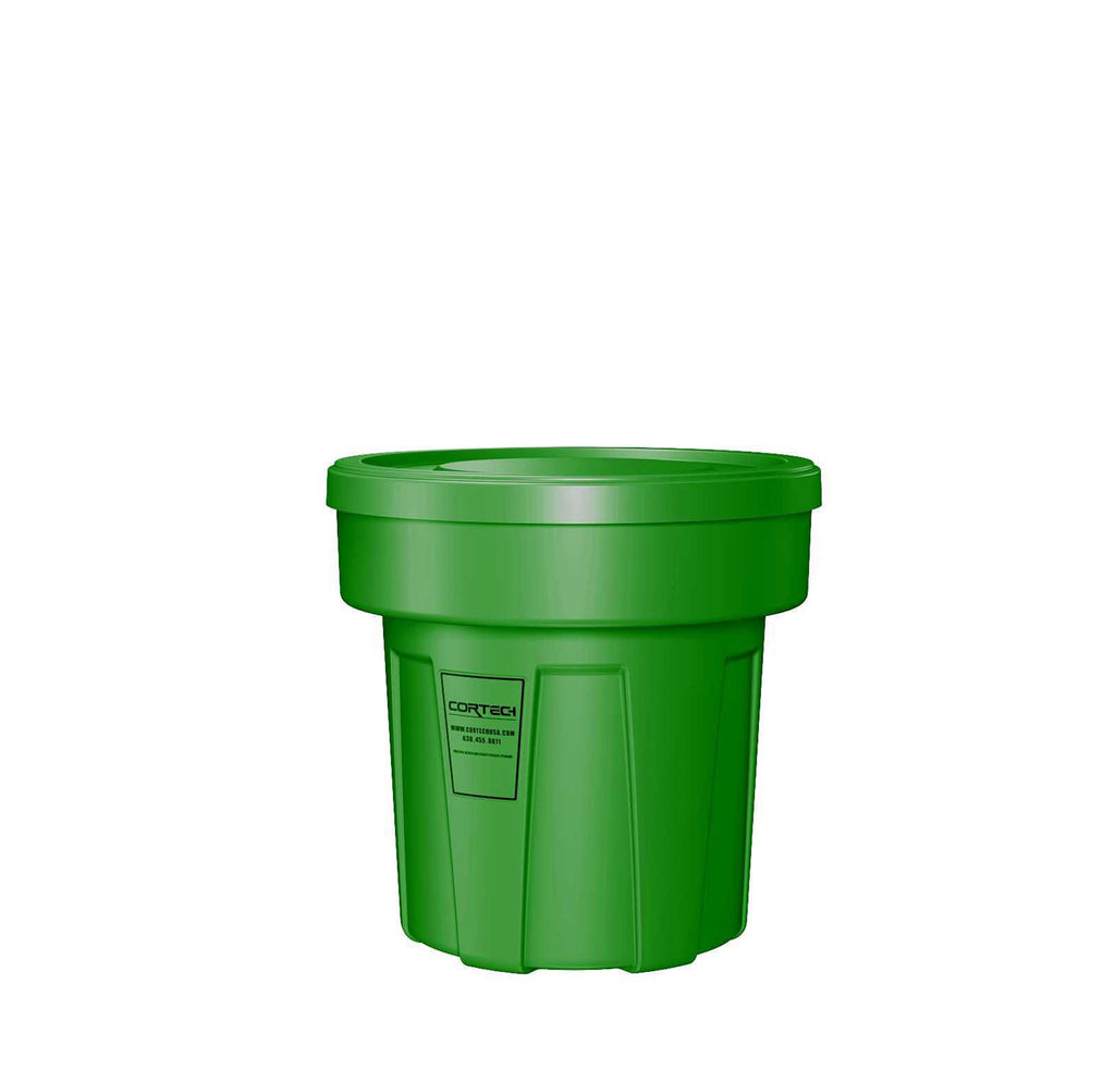 Cortech Cobra Can Food-Grade Waste Receptacle with Lid | Virtually Indestructible Polyethylene Intensive-Use Waste Container