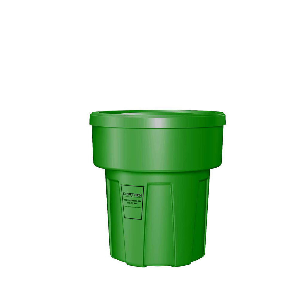 Cortech Cobra Can Food-Grade Waste Receptacle with Lid | Virtually Indestructible Polyethylene Intensive-Use Waste Container