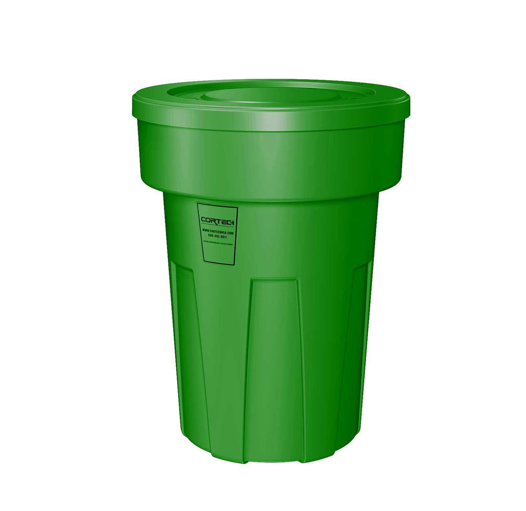 Cortech Cobra Can Food-Grade Waste Receptacle with Lid | Virtually Indestructible Polyethylene Intensive-Use Waste Container