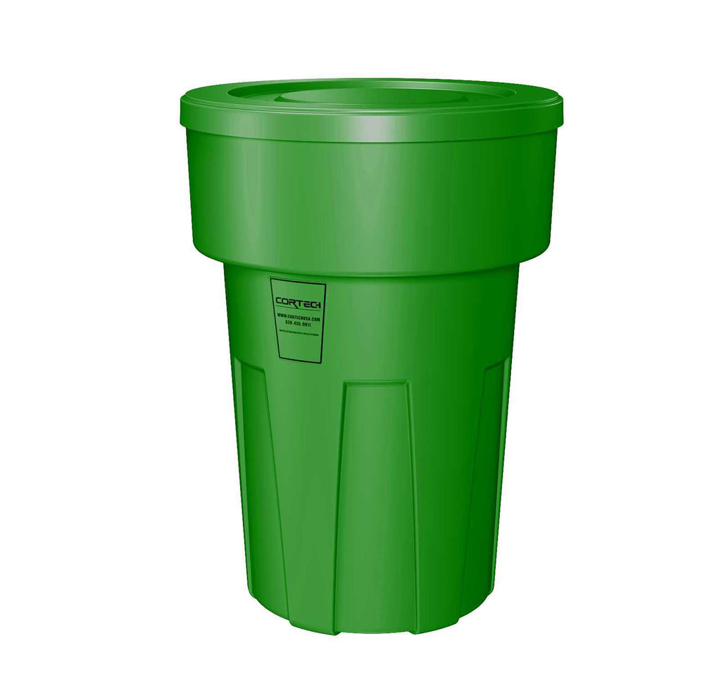 Cortech Cobra Can Food-Grade Waste Receptacle with Lid | Virtually Indestructible Polyethylene Intensive-Use Waste Container