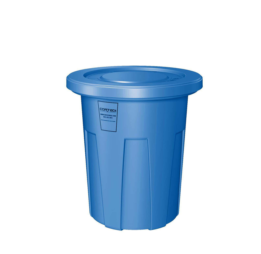 Cortech Cobra Can Food-Grade Waste Receptacle with Lid | Virtually Indestructible Polyethylene Intensive-Use Waste Container