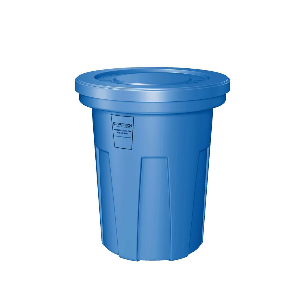 Cortech Cobra Can Food-Grade Waste Receptacle with Lid | Virtually Indestructible Polyethylene Intensive-Use Waste Container