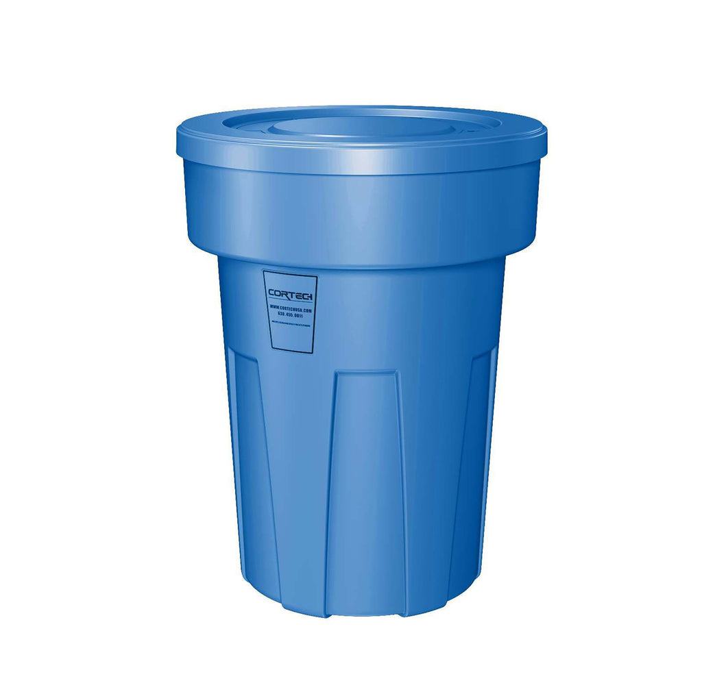 Cortech Cobra Can Food-Grade Waste Receptacle with Lid | Virtually Indestructible Polyethylene Intensive-Use Waste Container