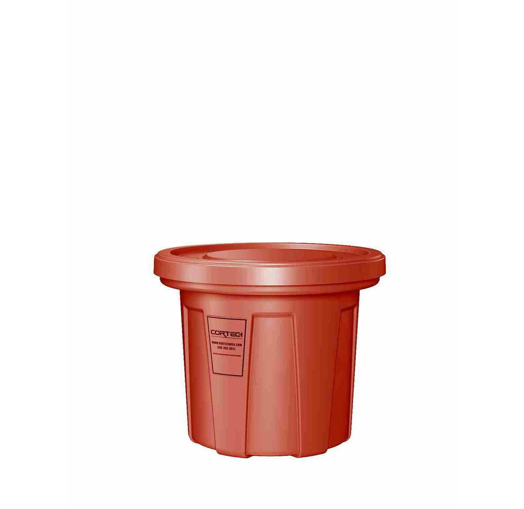 Cortech Cobra Can Food-Grade Waste Receptacle with Lid | Virtually Indestructible Polyethylene Intensive-Use Waste Container