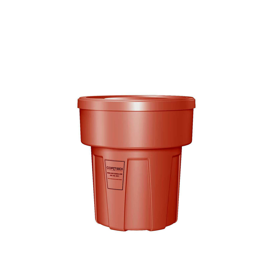 Cortech Cobra Can Food-Grade Waste Receptacle with Lid | Virtually Indestructible Polyethylene Intensive-Use Waste Container