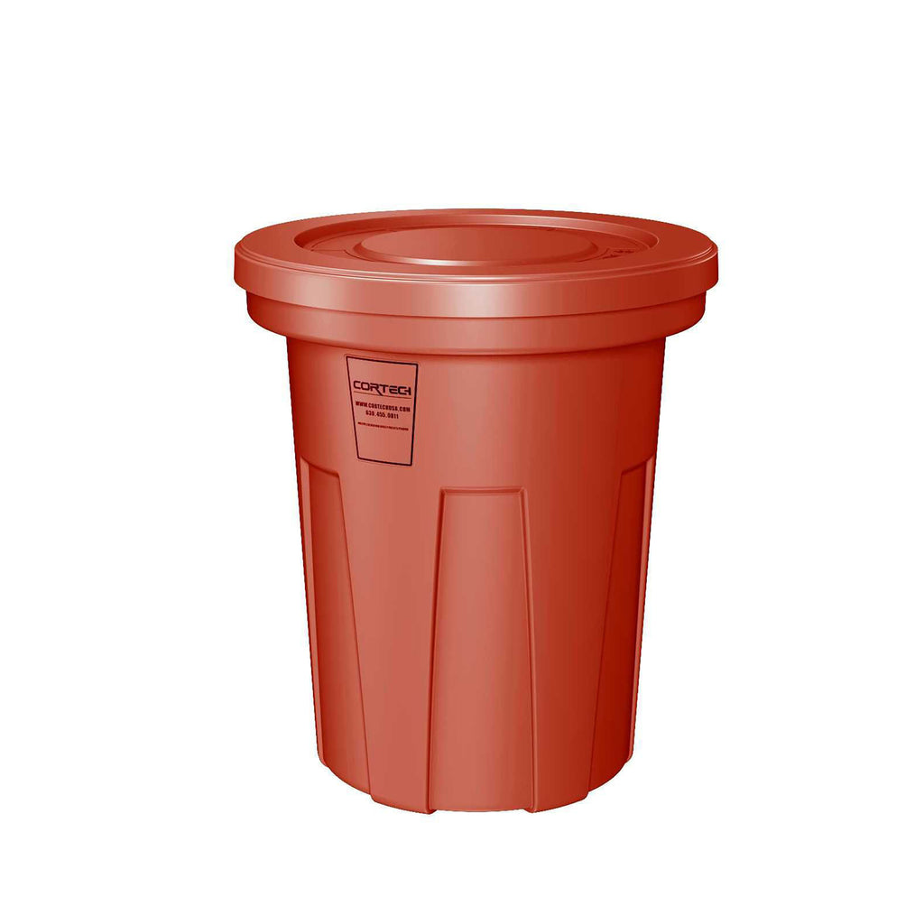 Cortech Cobra Can Food-Grade Waste Receptacle with Lid | Virtually Indestructible Polyethylene Intensive-Use Waste Container
