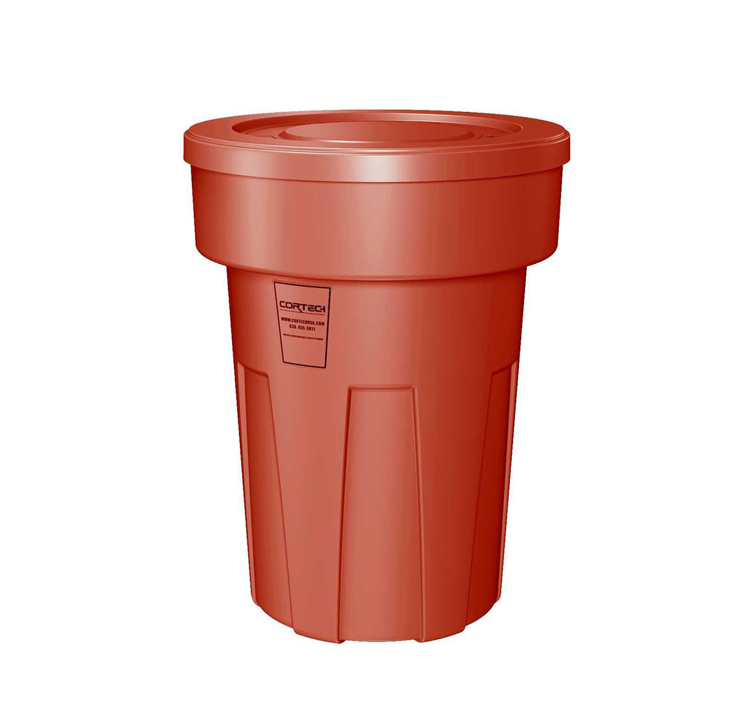 Cortech Cobra Can Food-Grade Waste Receptacle with Lid | Virtually Indestructible Polyethylene Intensive-Use Waste Container