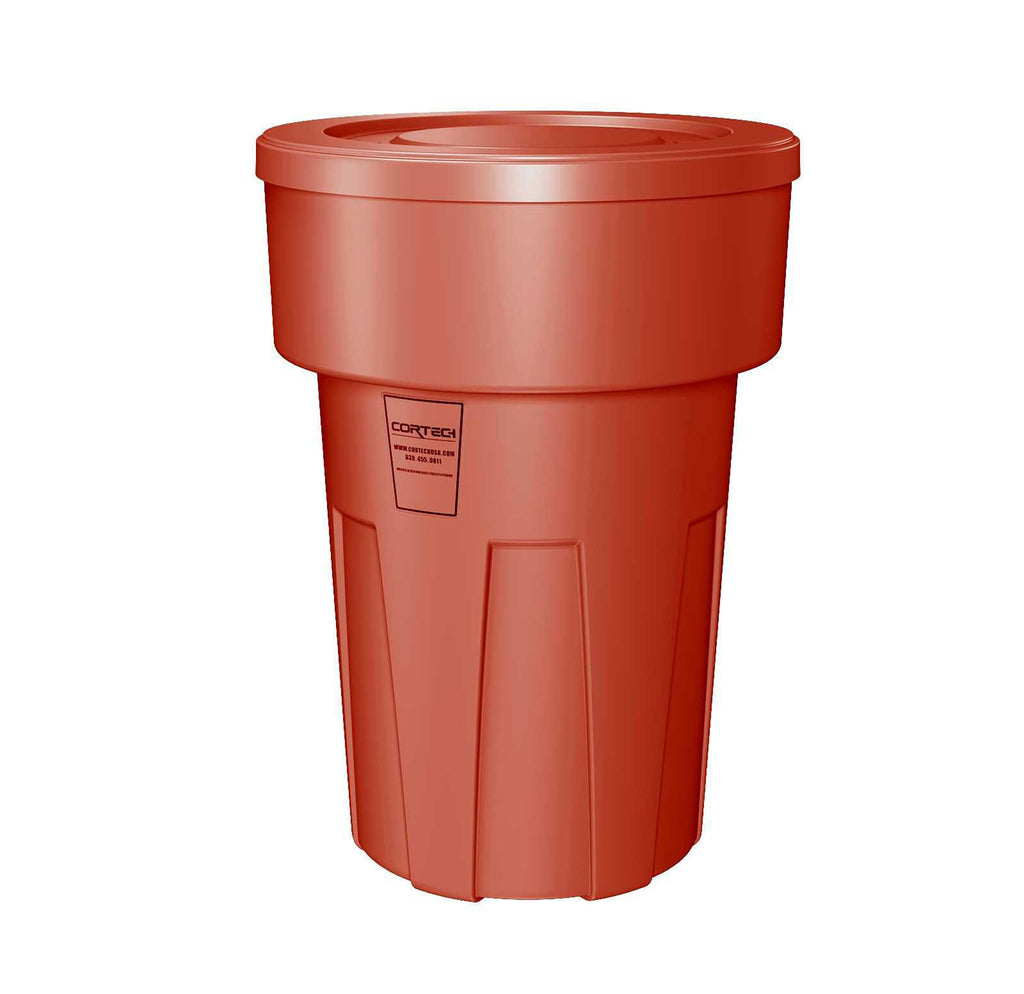 Cortech Cobra Can Food-Grade Waste Receptacle with Lid | Virtually Indestructible Polyethylene Intensive-Use Waste Container