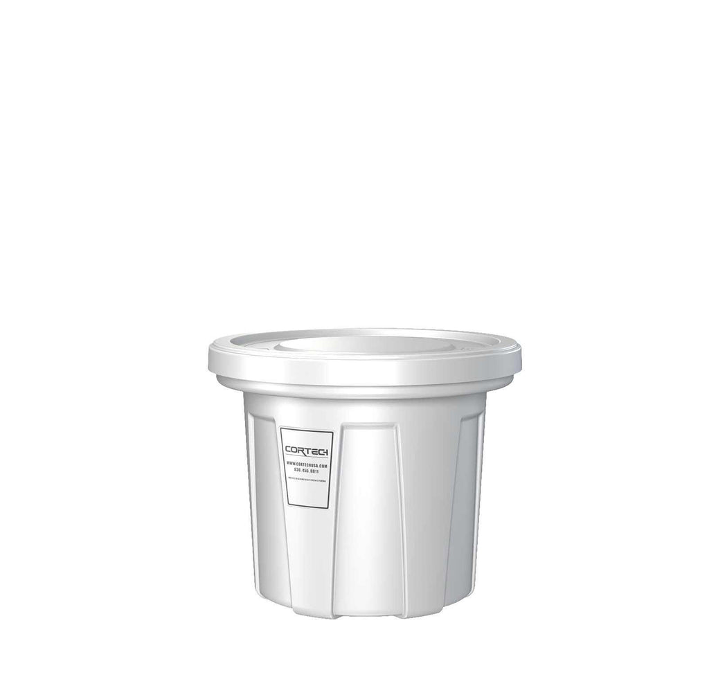 Cortech Cobra Can Food-Grade Waste Receptacle with Lid | Virtually Indestructible Polyethylene Intensive-Use Waste Container