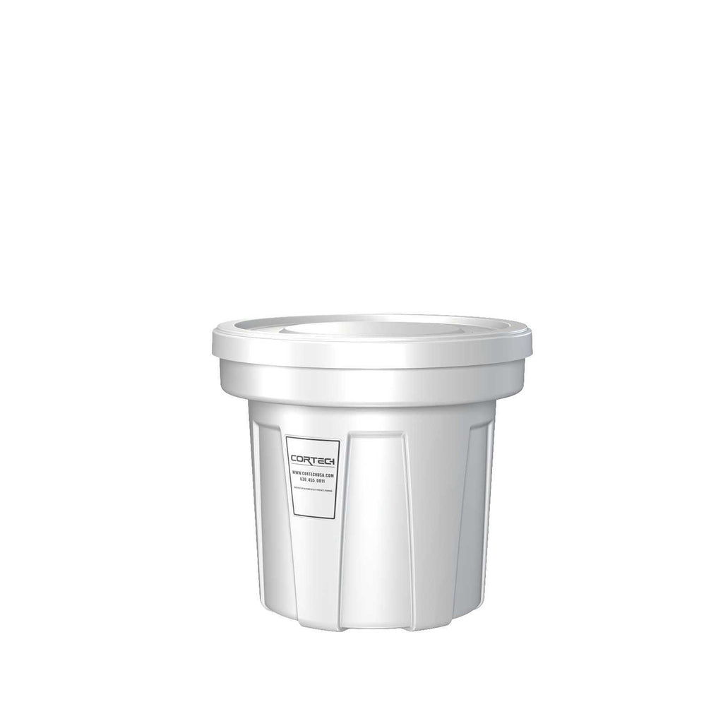 Cortech Cobra Can Food-Grade Waste Receptacle with Lid | Virtually Indestructible Polyethylene Intensive-Use Waste Container