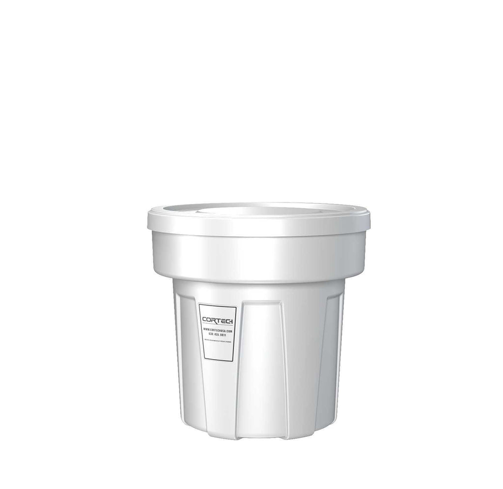 Cortech Cobra Can Food-Grade Waste Receptacle with Lid | Virtually Indestructible Polyethylene Intensive-Use Waste Container