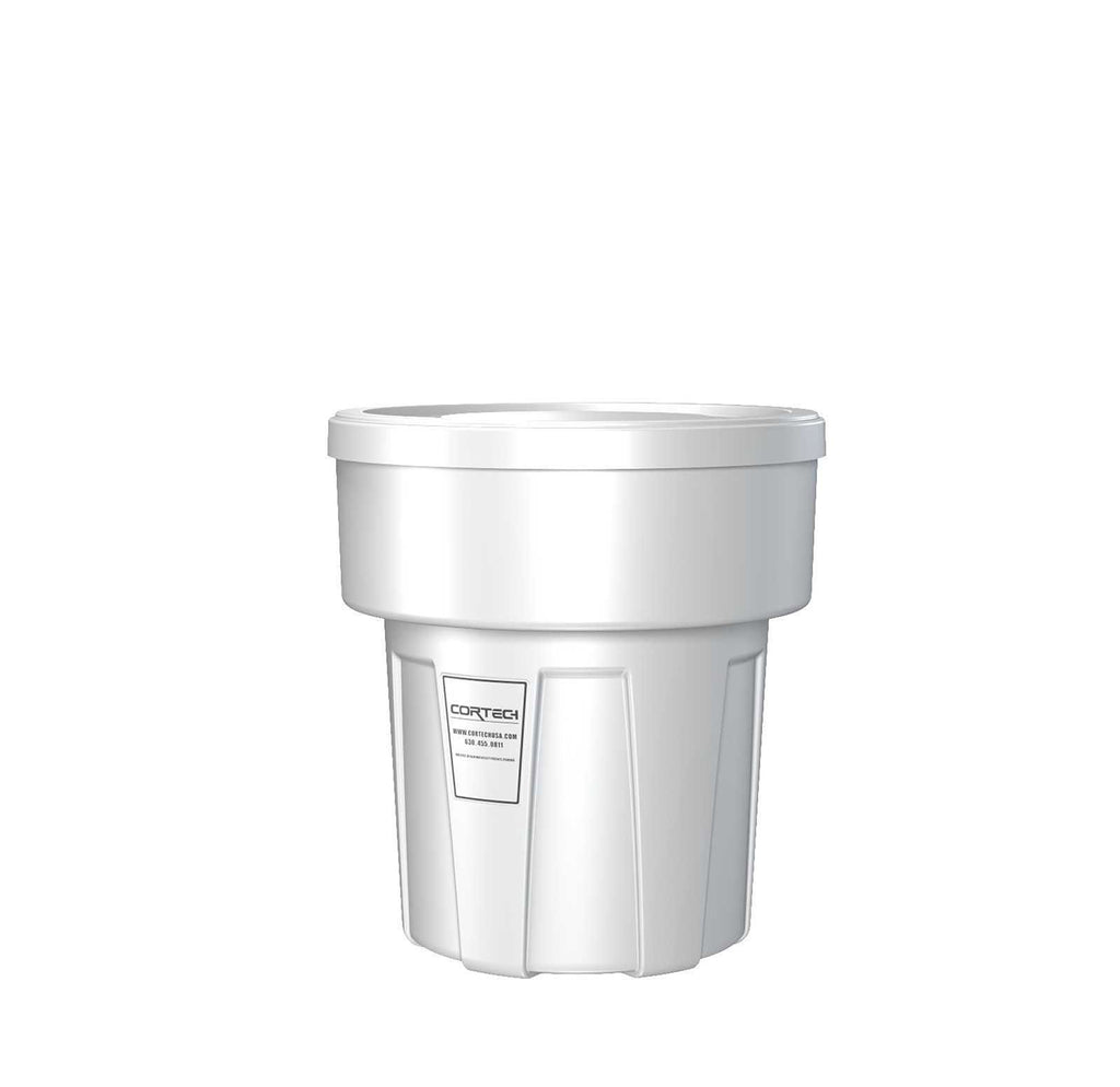 Cortech Cobra Can Food-Grade Waste Receptacle with Lid | Virtually Indestructible Polyethylene Intensive-Use Waste Container
