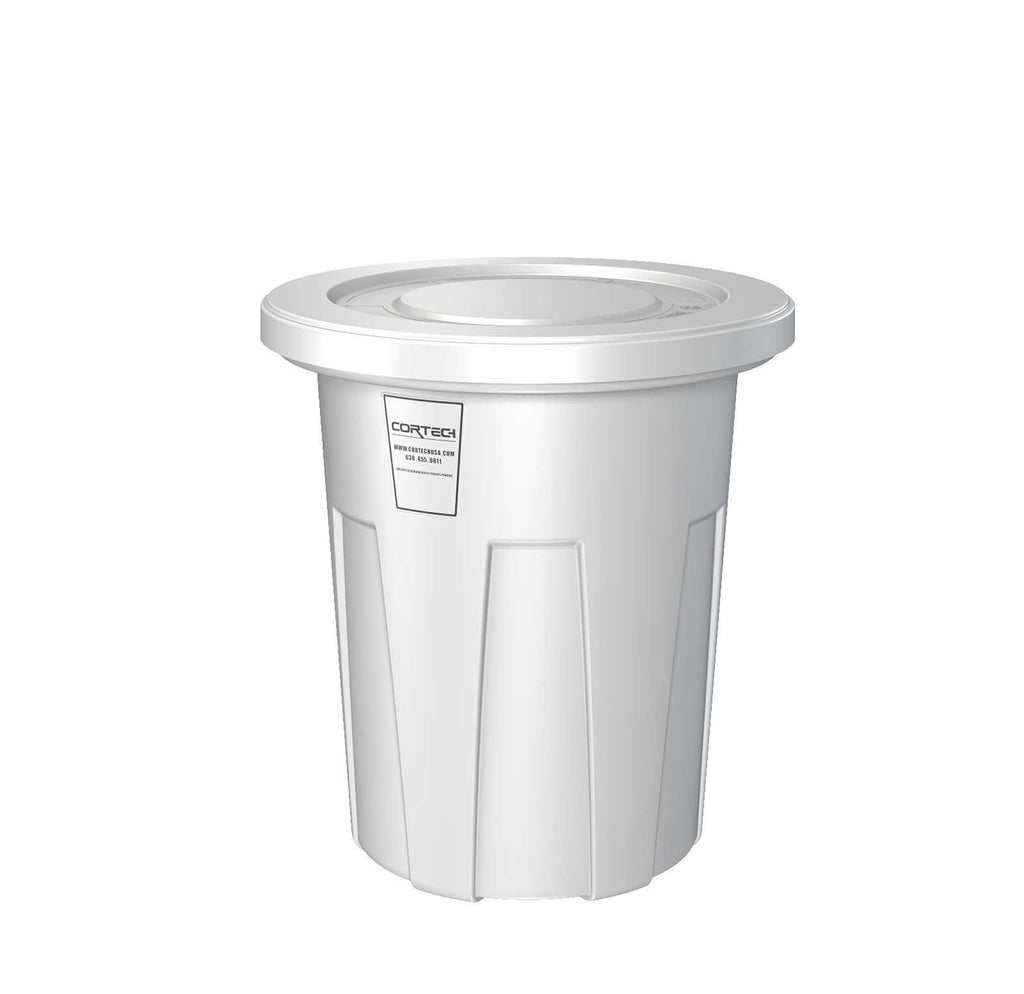Cortech Cobra Can Food-Grade Waste Receptacle with Lid | Virtually Indestructible Polyethylene Intensive-Use Waste Container