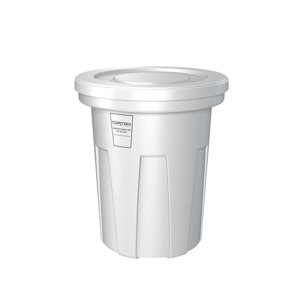 Cortech Cobra Can Food-Grade Waste Receptacle with Lid | Virtually Indestructible Polyethylene Intensive-Use Waste Container
