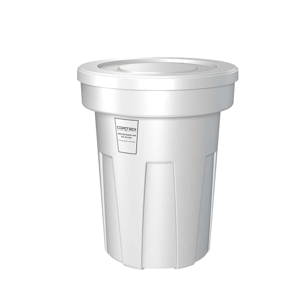 Cortech Cobra Can Food-Grade Waste Receptacle with Lid | Virtually Indestructible Polyethylene Intensive-Use Waste Container