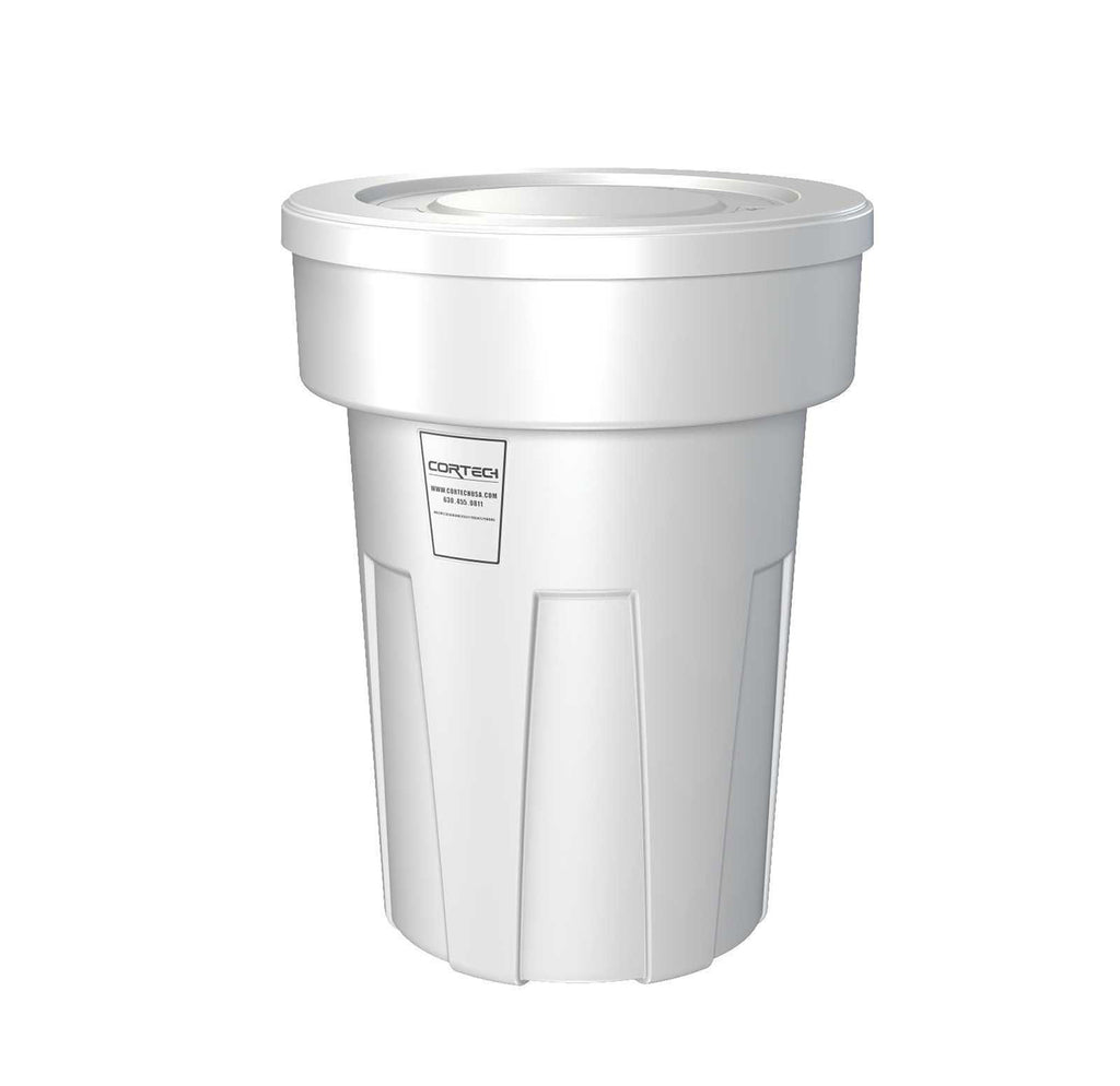 Cortech Cobra Can Food-Grade Waste Receptacle with Lid | Virtually Indestructible Polyethylene Intensive-Use Waste Container