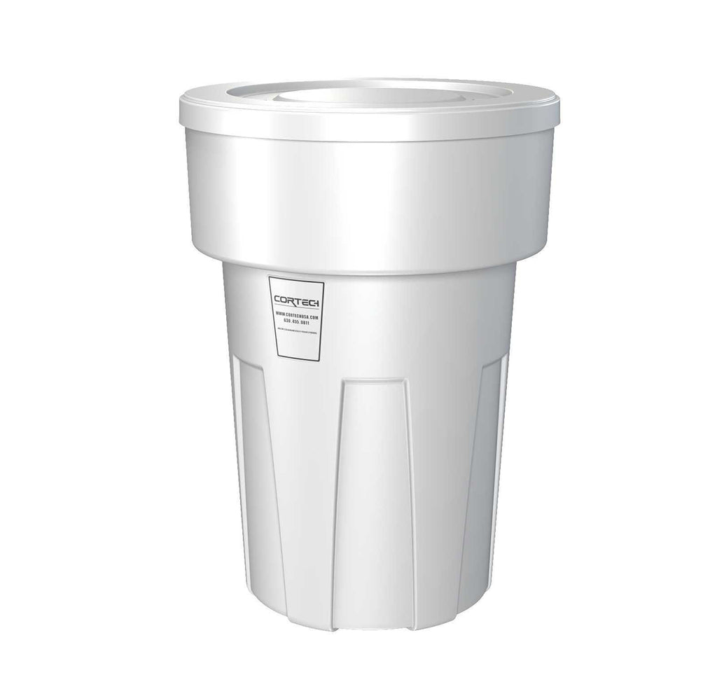 Cortech Cobra Can Food-Grade Waste Receptacle with Lid | Virtually Indestructible Polyethylene Intensive-Use Waste Container