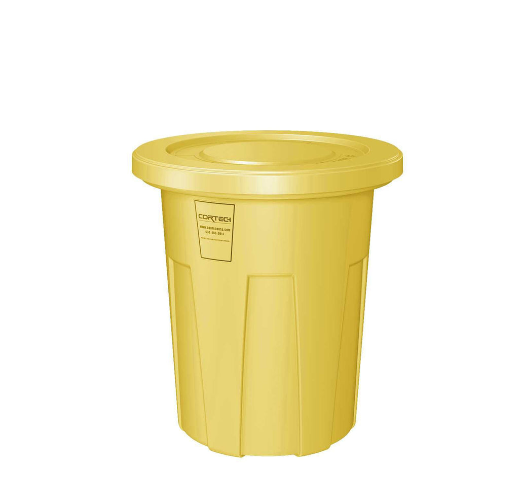 Cortech Cobra Can Food-Grade Waste Receptacle with Lid | Virtually Indestructible Polyethylene Intensive-Use Waste Container