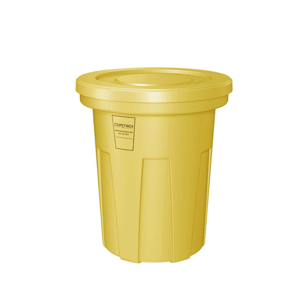 Cortech Cobra Can Food-Grade Waste Receptacle with Lid | Virtually Indestructible Polyethylene Intensive-Use Waste Container