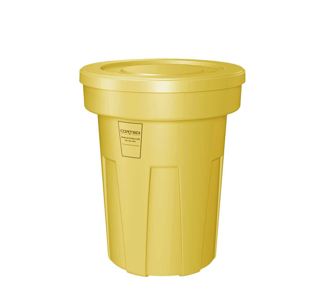 Cortech Cobra Can Food-Grade Waste Receptacle with Lid | Virtually Indestructible Polyethylene Intensive-Use Waste Container