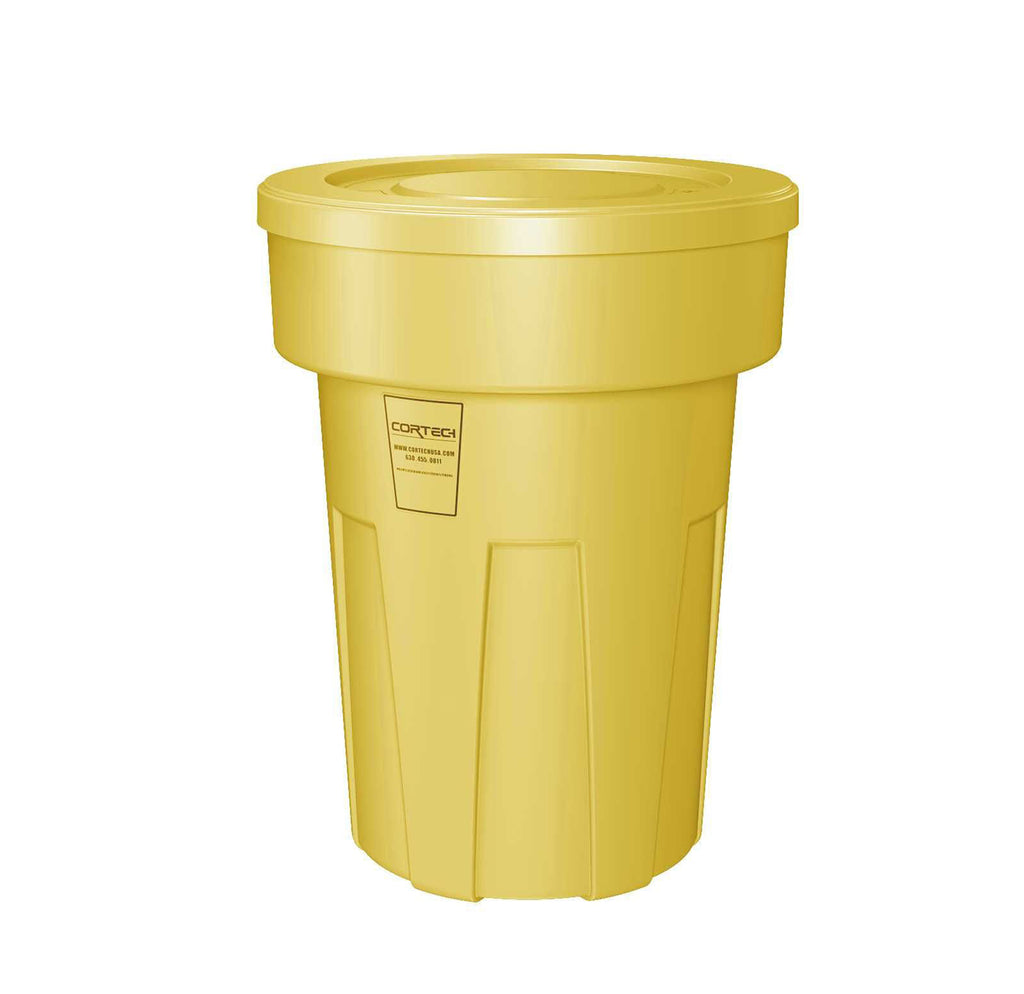 Cortech Cobra Can Food-Grade Waste Receptacle with Lid | Virtually Indestructible Polyethylene Intensive-Use Waste Container