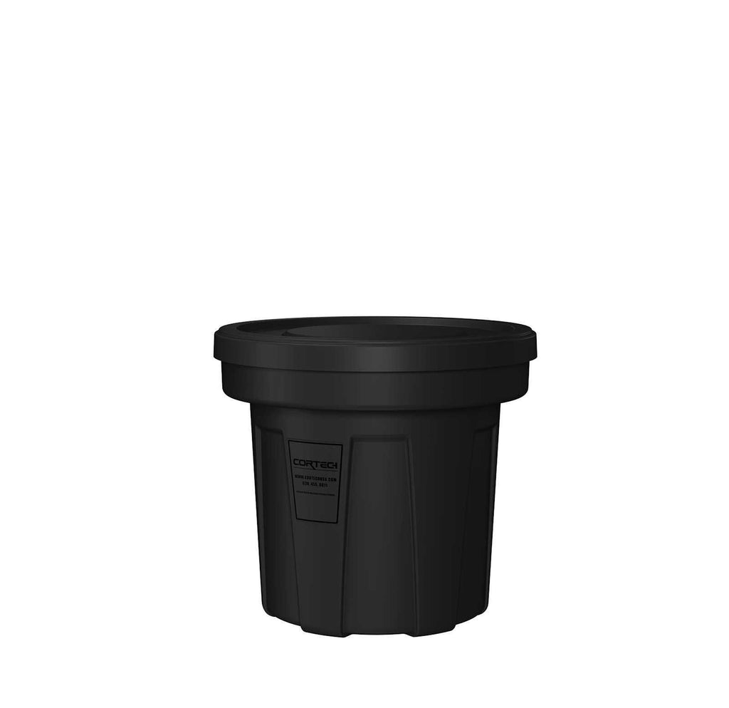 Cortech Cobra Can Food-Grade Waste Receptacle with Lid | Virtually Indestructible Polyethylene Intensive-Use Waste Container