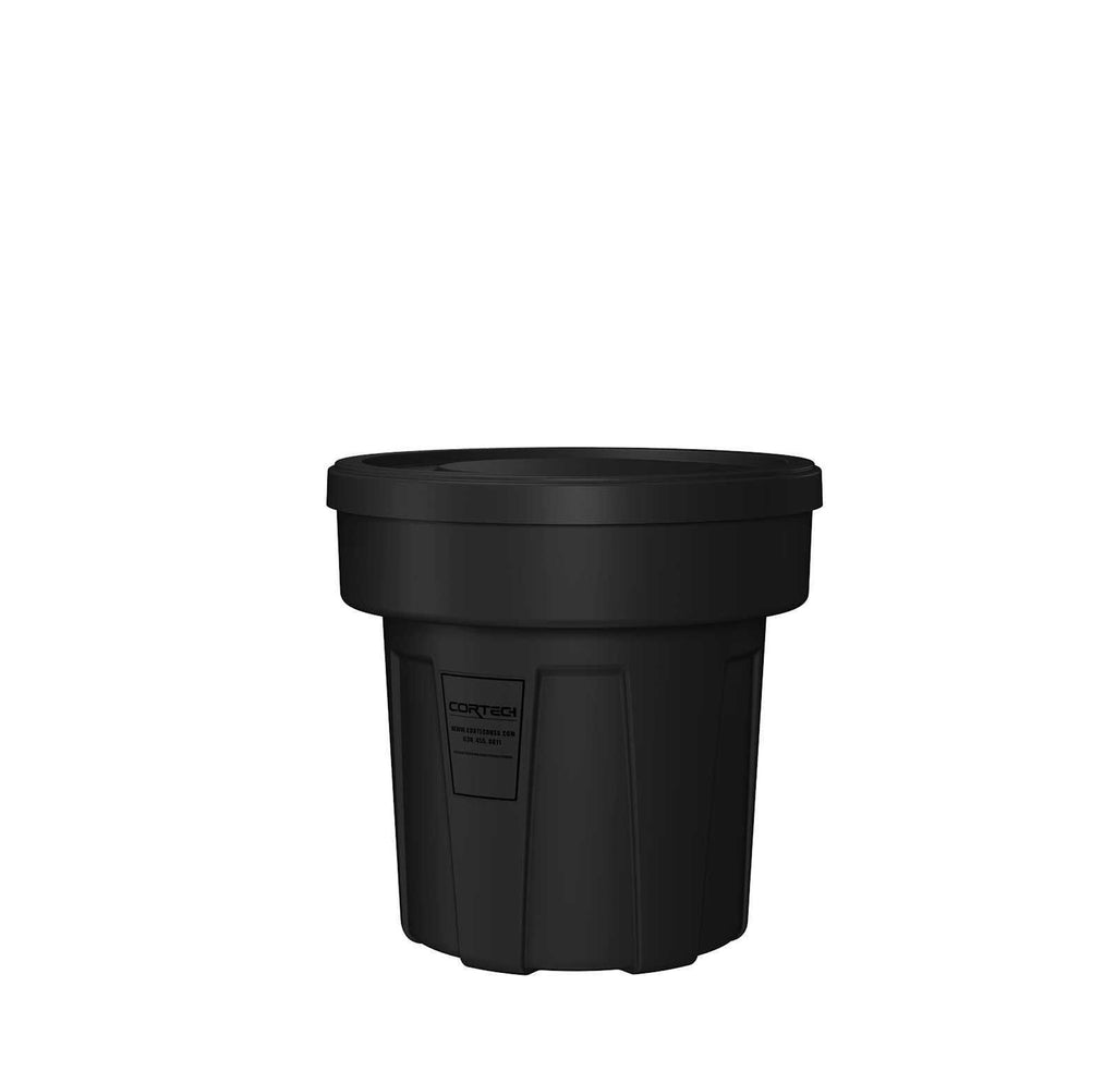 Cortech Cobra Can Food-Grade Waste Receptacle with Lid | Virtually Indestructible Polyethylene Intensive-Use Waste Container