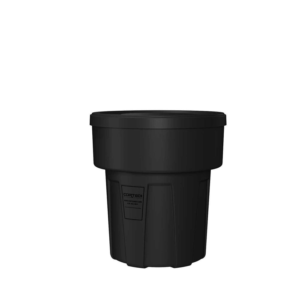 Cortech Cobra Can Food-Grade Waste Receptacle with Lid | Virtually Indestructible Polyethylene Intensive-Use Waste Container